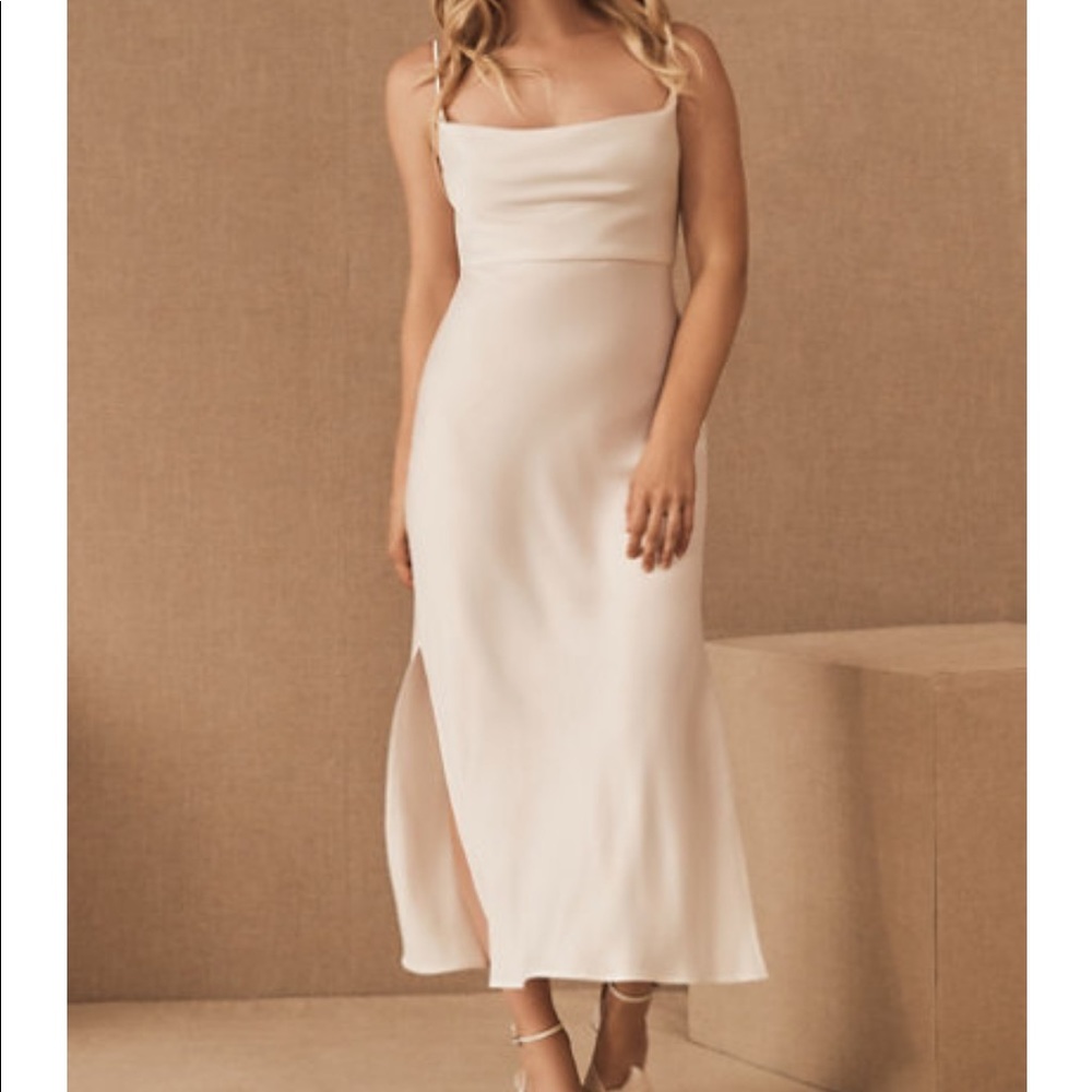 ✨SIZE 8✨ Cali Satin dress midi from BHLDN